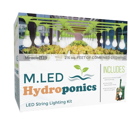 Miracle Led Hydroponics 4-Socket LED Full Spectrum Grow Kit, 6PK 603782